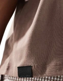 Jack & Jones Premium Oversized T-shirt With Pocket In Brown For Men Coffee Quartz -Men Style Shop 206246685 4