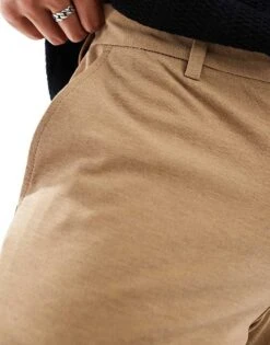 Jack & Jones Slim Fit Jersey Smart Trouser In Tan For Men Elmwood -Men Style Shop 206246771 5