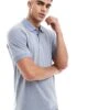 Jack & Jones Premium Colour Block Pique Polo In Blue For Men Troposphere