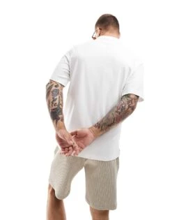 Jack & Jones Premium Jersey Revere Collar Polo In White For Men Bright White -Men Style Shop 206246846 2