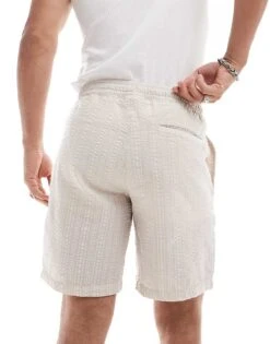 Jack & Jones Co-ord Crinkle Short In Beige For Men Moonbeam -Men Style Shop 206246862 2