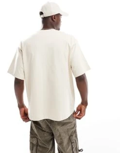 Jack & Jones Premium Oversized T-shirt With Pocket In Beige For Men Summer Sand -Men Style Shop 206247071 3