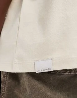 Jack & Jones Premium Oversized T-shirt With Pocket In Beige For Men Summer Sand -Men Style Shop 206247071 4