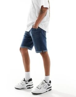 Jack & Jones Denim Short In Dark Blue For Men -Men Style Shop 206248631 4