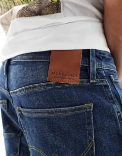 Jack & Jones Denim Short In Dark Blue For Men -Men Style Shop 206248631 5