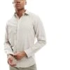 Jack & Jones Linen Shirt With Long Sleeves In Beige For Men Crockery