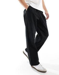 Jack & Jones Bill Drawstring Wide Fit Chino In Black For Men -Men Style Shop 206273165 4