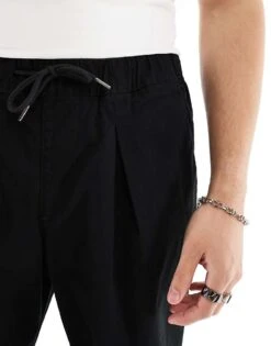 Jack & Jones Bill Drawstring Wide Fit Chino In Black For Men -Men Style Shop 206273165 5