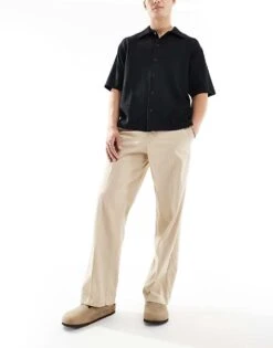 Jack & Jones Bill Wide Fit Chino In Beige For Men Oxford Tan -Men Style Shop 206275196 1 oxfordtan 1