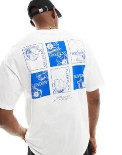 Jack & Jones Oversized T-shirt With City Garden Back Print In White For Men -Men Style Shop 206279830 1 white 1