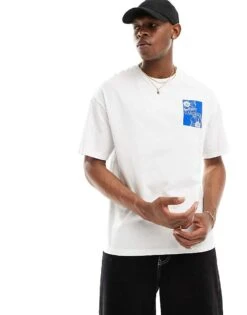 Jack & Jones Oversized T-shirt With City Garden Back Print In White For Men -Men Style Shop 206279830 2