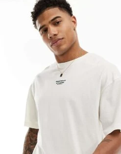 Jack & Jones Oversized T-shirt With Skull Back Print In Off White For Men -Men Style Shop 206279879 4