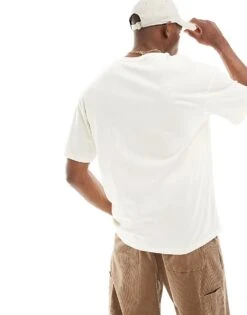 Jack & Jones Oversized T-shirt With Chest Logo In Off White For Men -Men Style Shop 206279914 3