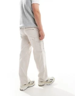 Jack & Jones Bill Wide Fit Cargo In Beige For Men Moonbeam -Men Style Shop 206311160 4