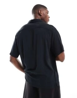 Jack & Jones Viscose Shirt In Black For Men -Men Style Shop 206415122 4