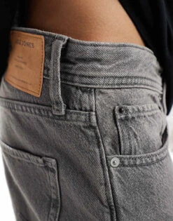 Jack & Jones Chris Straight Jean In Grey Wash For Men Grey Denim -Men Style Shop 206431938 2