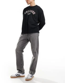 Jack & Jones Chris Straight Jean In Grey Wash For Men Grey Denim -Men Style Shop 206431938 5