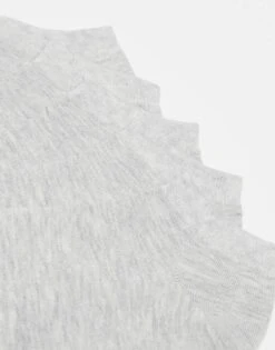 Jack & Jones 5 Pack Trainer Socks In Light Grey Marl For Men Light Grey Melange -Men Style Shop 206431979 4