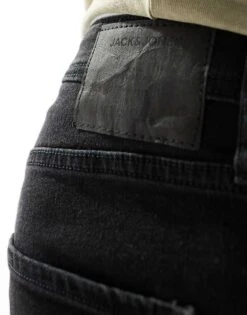 Jack & Jones Mike Tapered Jean In Black Wash For Men Black Denim -Men Style Shop 206432000 4