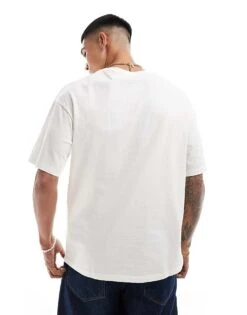 Jack & Jones Oversized Crane Chest Print T-shirt In White For Men Egret -Men Style Shop 206455620 2