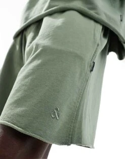 Jack & Jones Oversized Washed Sweat Short Co-ord In Green For Men Laurel Wreath -Men Style Shop 206458362 2