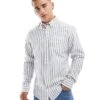 Jack & Jones Shirt With Blue Stripe For Men Ensign Blue Stripes: -Men Style Shop 206502148 1 ensignbluestripes