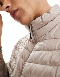 Jack & Jones Packable Padded Gilet In Off White For Men Atmosphere -Men Style Shop 206502214 3