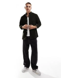 Jack & Jones Cord Shirt In Khaki For Men Rosin -Men Style Shop 206502238 3