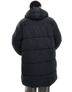 Jack & Jones Long Hooded Puffer In Black For Men -Men Style Shop 206502262 4