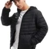 Jack & Jones Packable Padded Jacket With Hood In Black For Men -Men Style Shop 206502269 1 black