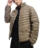 Jack & Jones Packable Padded Jacket With Stand Collar In Khaki For Men Canteen -Men Style Shop 206502396 1 canteen