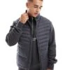 Jack & Jones Packable Padded Gilet In Dark Grey For Men Asphalt -Men Style Shop 206502427 1 asphalt