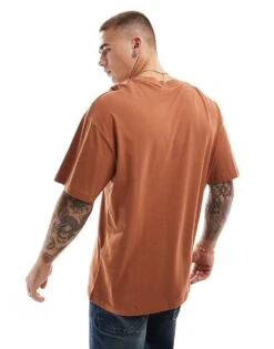 Jack & Jones Oversized T-shirt In Orange For Men Mocha Bisque -Men Style Shop 206502444 4