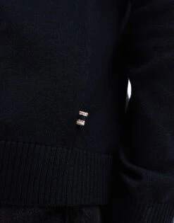 Jack & Jones Crew Neck Jumper In Navy For Men Navy Blazer -Men Style Shop 206502477 3