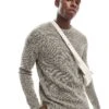 Jack & Jones Oversized Chunky Jumper In Mocha Mixed Yarn For Men Moonbeam Detail:twis -Men Style Shop 206502493 1 moonbeamdetailtwis