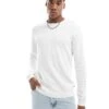 Jack & Jones Crew Neck Jumper In White For Men Cloud Dancer