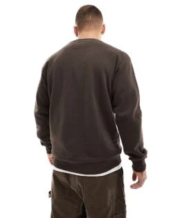 Jack & Jones Oversized Crew Neck Sweatshirt In Brown For Men Mulch -Men Style Shop 206502536 4