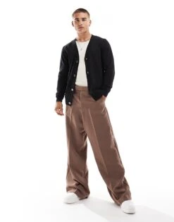 Jack & Jones Light Weight Cardigan In Black For Men -Men Style Shop 206502542 4