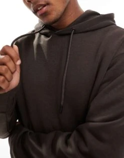 Jack & Jones Oversized Hoodie In Chocolate Brown For Men Mulch -Men Style Shop 206502574 3