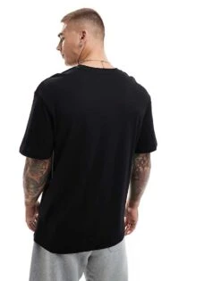 Jack & Jones Logo T-shirt In Black For Men Black Detail:moonbea -Men Style Shop 206502582 4