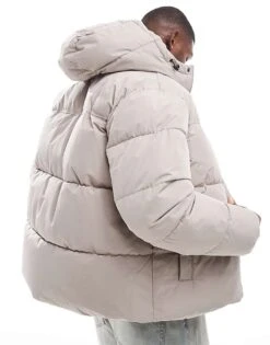 Jack & Jones Short Puffer Jacket In Beige For Men Atmosphere -Men Style Shop 206502637 2