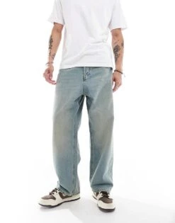 Jack & Jones Ron Skater Jean In Blue Cast Wash For Men Mid Blue Tinted -Men Style Shop 206549235 1 midbluetinted 1