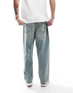 Jack & Jones Ron Skater Jean In Blue Cast Wash For Men Mid Blue Tinted -Men Style Shop 206549235 3