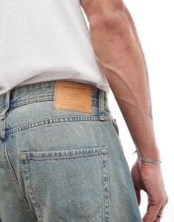 Jack & Jones Ron Skater Jean In Blue Cast Wash For Men Mid Blue Tinted -Men Style Shop 206549235 5