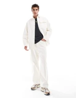 Jack & Jones Ron Skater Jean Co-ord In Ecru For Men -Men Style Shop 206549273 1 ecru 1