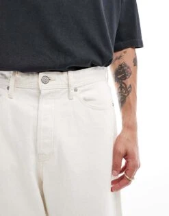 Jack & Jones Ron Skater Jean Co-ord In Ecru For Men -Men Style Shop 206549273 3