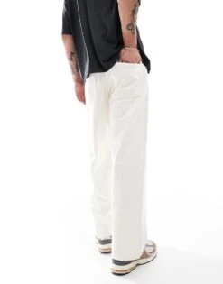 Jack & Jones Ron Skater Jean Co-ord In Ecru For Men -Men Style Shop 206549273 4