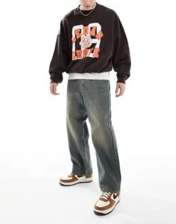 Jack & Jones Ron Skater Jean With Brown Cast Wash In Black For Men Brown Tint?