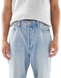 Jack & Jones Ron Skater Jean In Light Blue Wash For Men Light Blue Special W -Men Style Shop 206549310 5