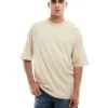 Jack & Jones Super Oversized T-shirt In Beige For Men Fields Of Rye -Men Style Shop 206549366 1 fieldsofrye